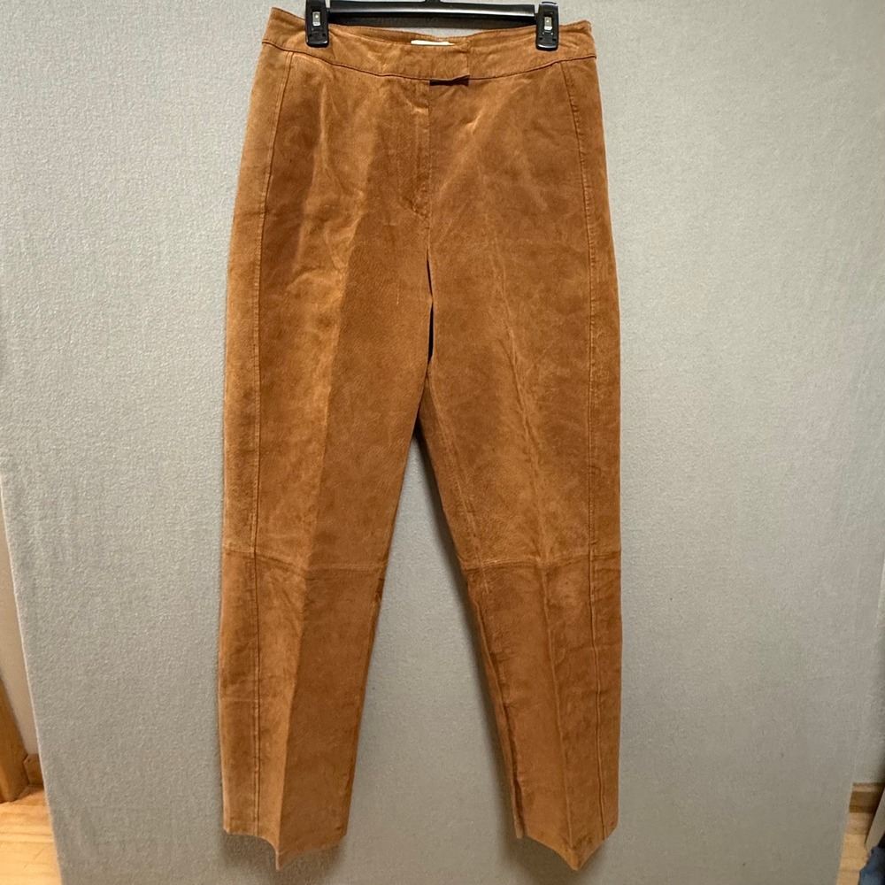 Vintage Chadwicks‎ Tan Suede Leather Lined Pants Women Size 12